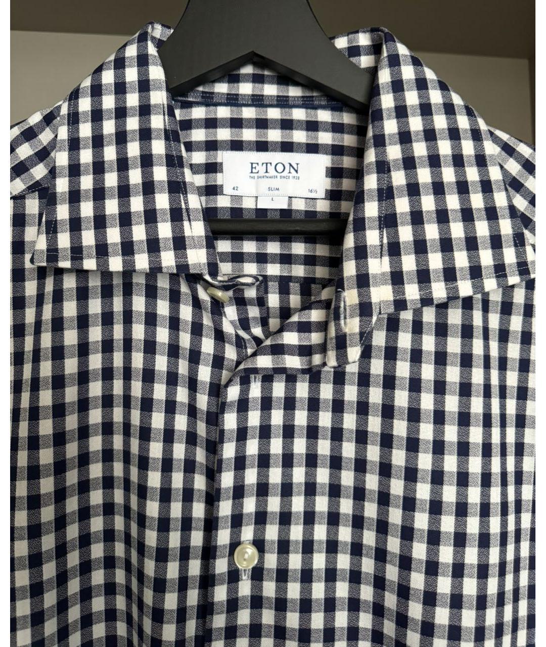 ETON Синяя хлопковая классическая рубашка, фото 2