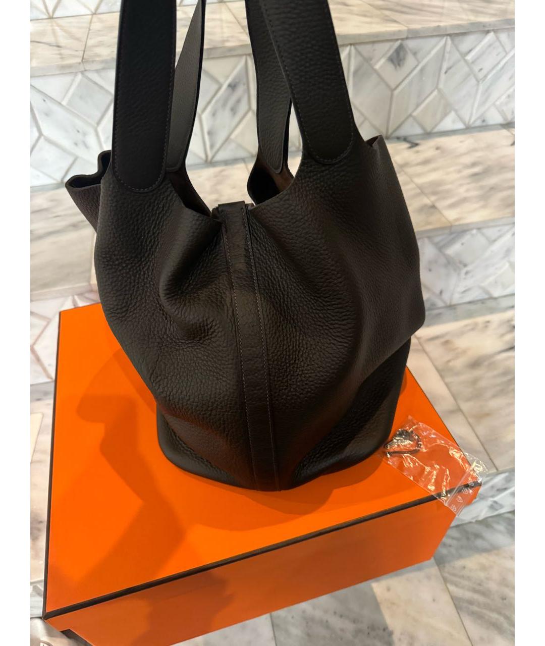 HERMES PRE-OWNED Коричневая кожаная сумка тоут, фото 3