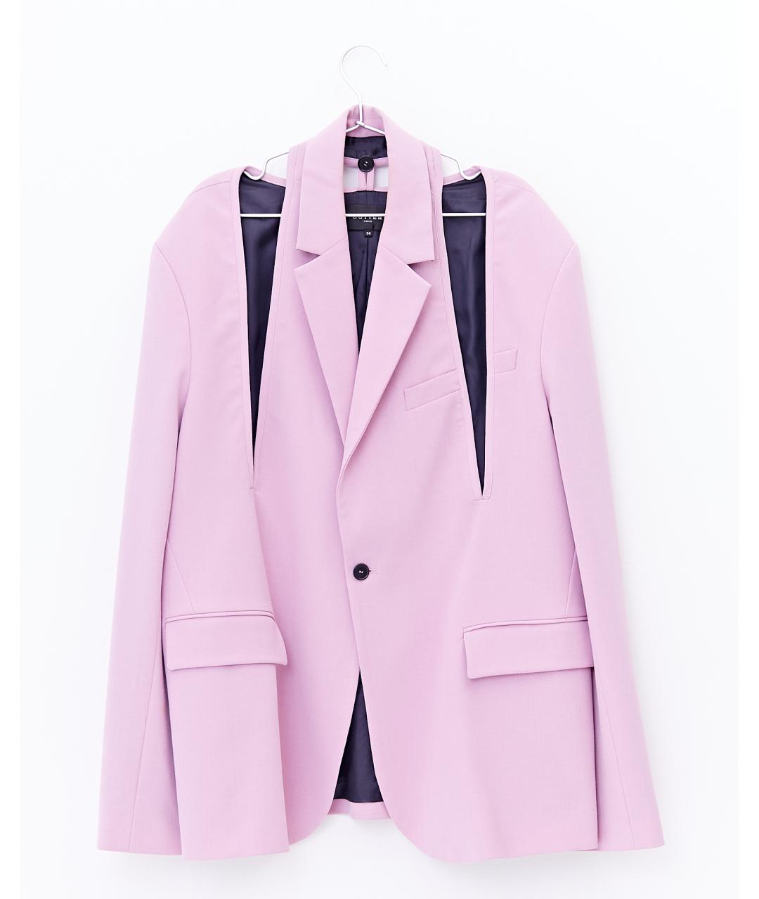 BOTTER Розовый шерстяной пиджак, фото 9