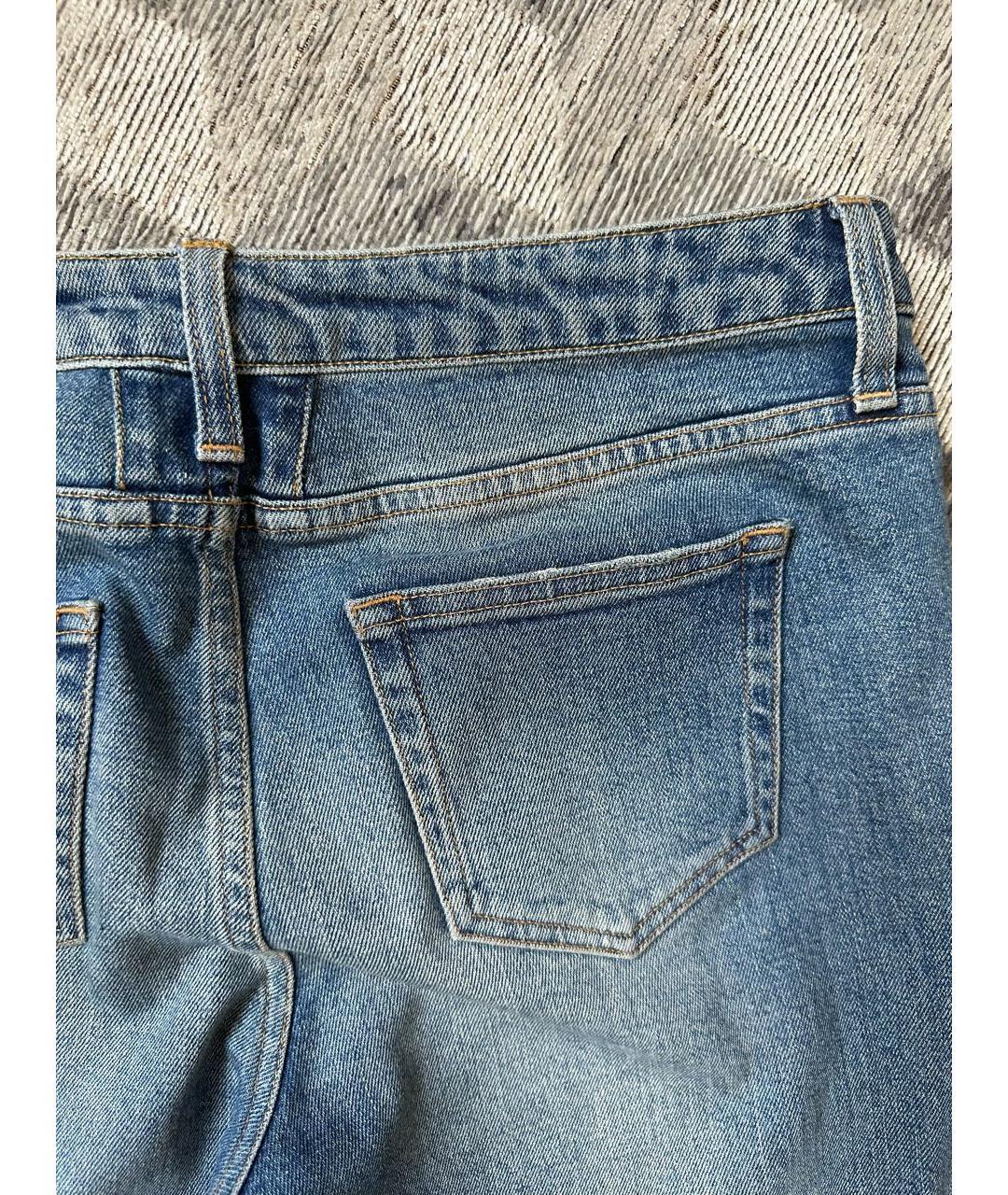 SAINT LAURENT Голубые хлопковые джинсы слим, фото 6