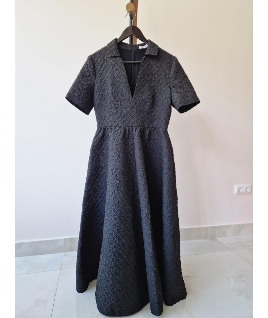 CHRISTIAN DIOR Черное полиэстеровое платье, фото 4