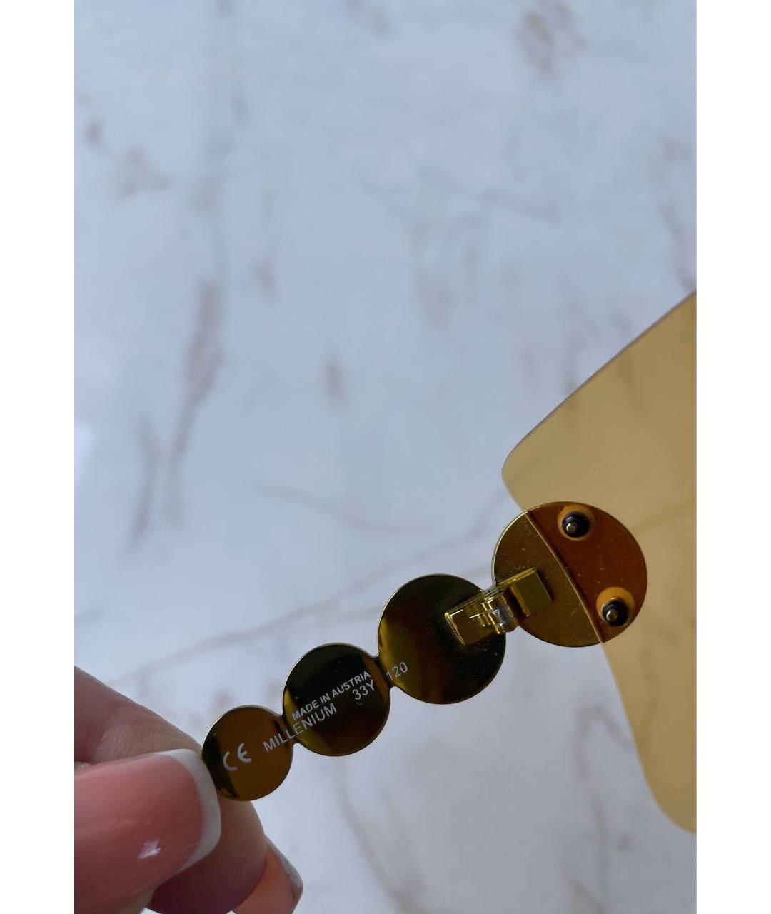 CHRISTIAN DIOR PRE-OWNED Оранжевое металлические солнцезащитные очки, фото 6