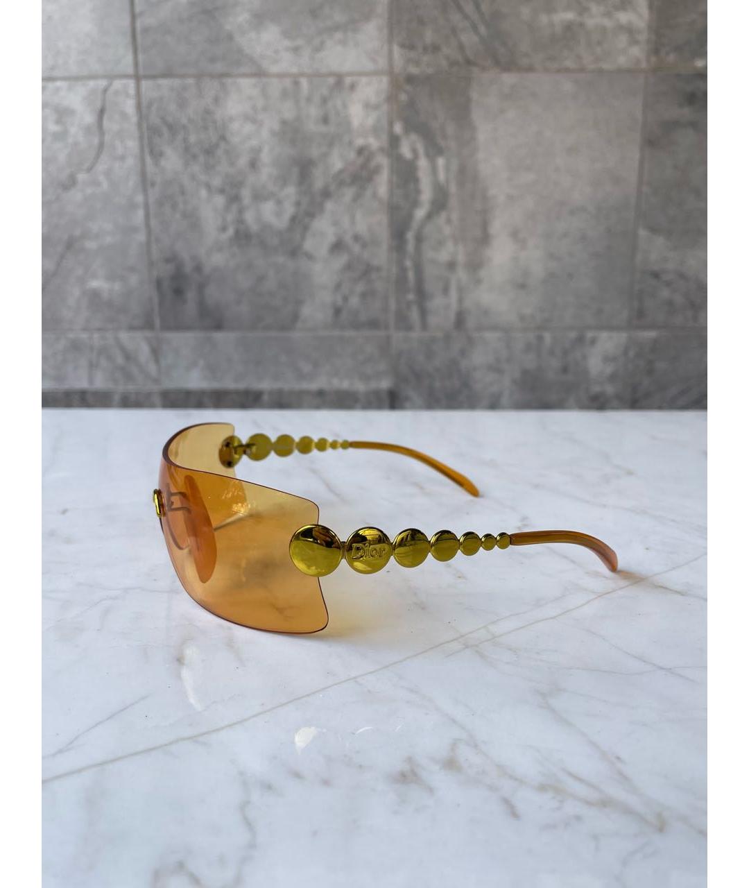 CHRISTIAN DIOR PRE-OWNED Оранжевое металлические солнцезащитные очки, фото 2