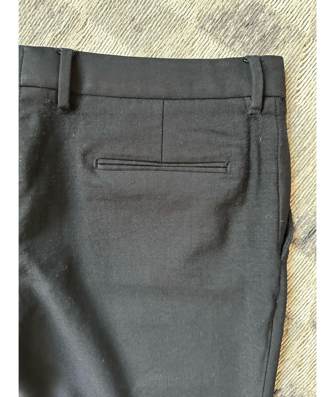 SAINT LAURENT Черные шерстяные брюки узкие, фото 8