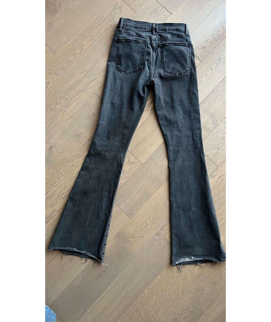 FRAME Серые хлопко-эластановые джинсы клеш, фото 2