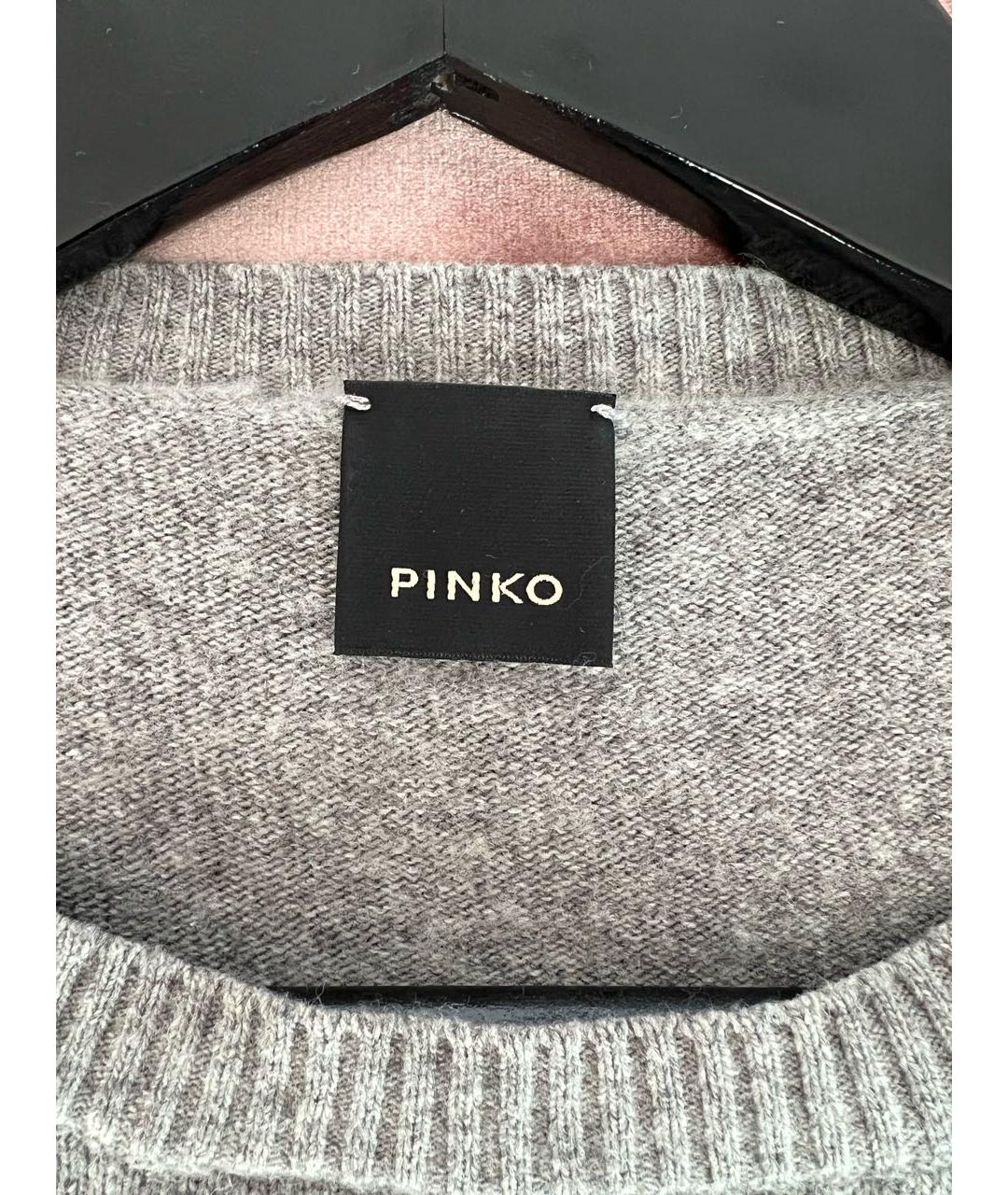 PINKO Серый кашемировый джемпер / свитер, фото 5