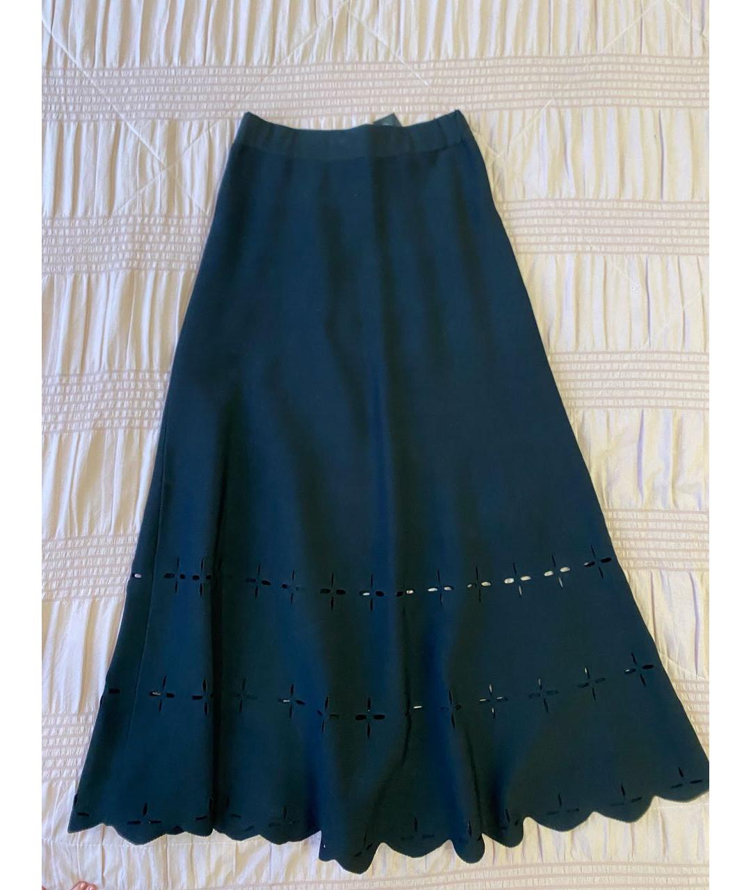 SANDRO Черная вискозная юбка макси, фото 10