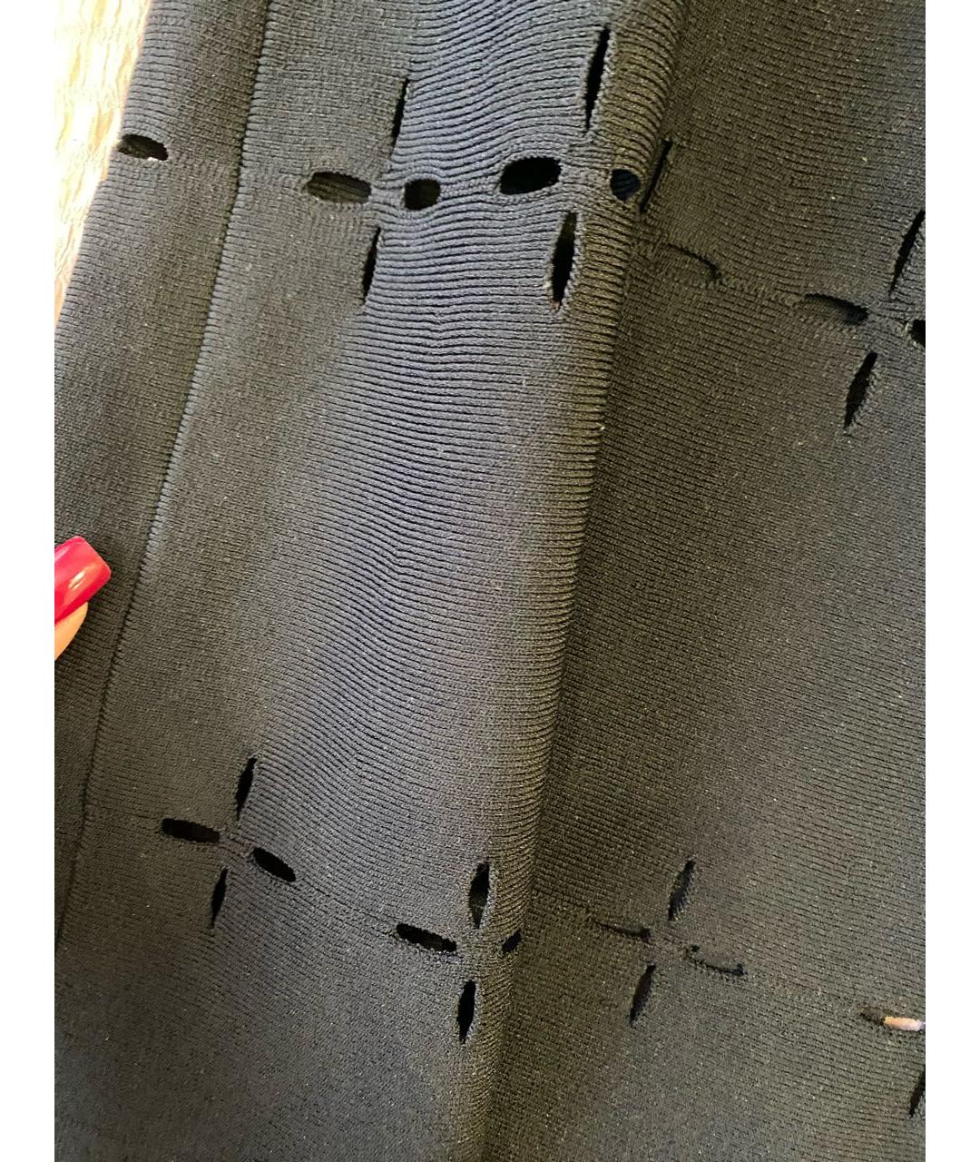 SANDRO Черная вискозная юбка макси, фото 4