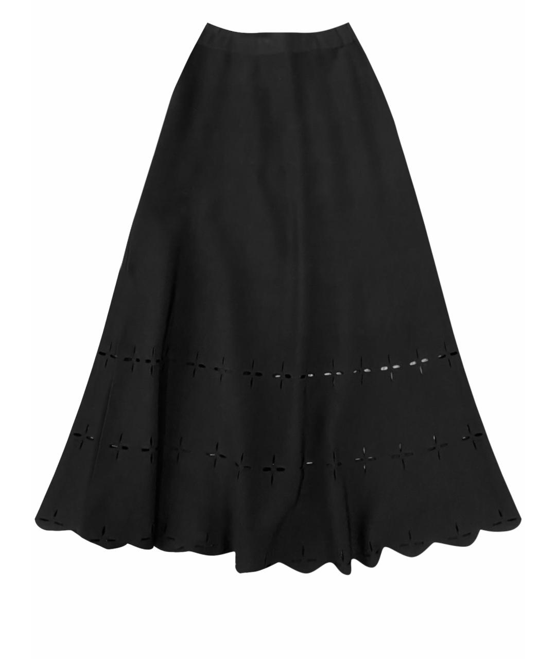 SANDRO Черная вискозная юбка макси, фото 1