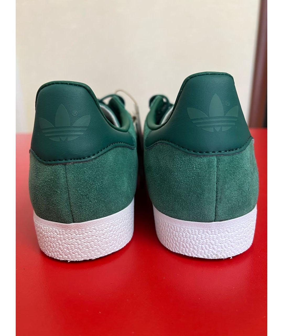 ADIDAS Зеленые замшевые низкие кроссовки / кеды, фото 4