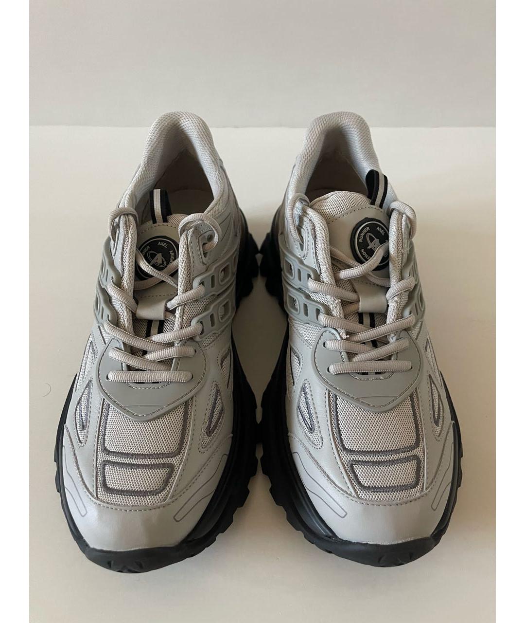 AXEL ARIGATO Серые кожаные низкие кроссовки / кеды, фото 2