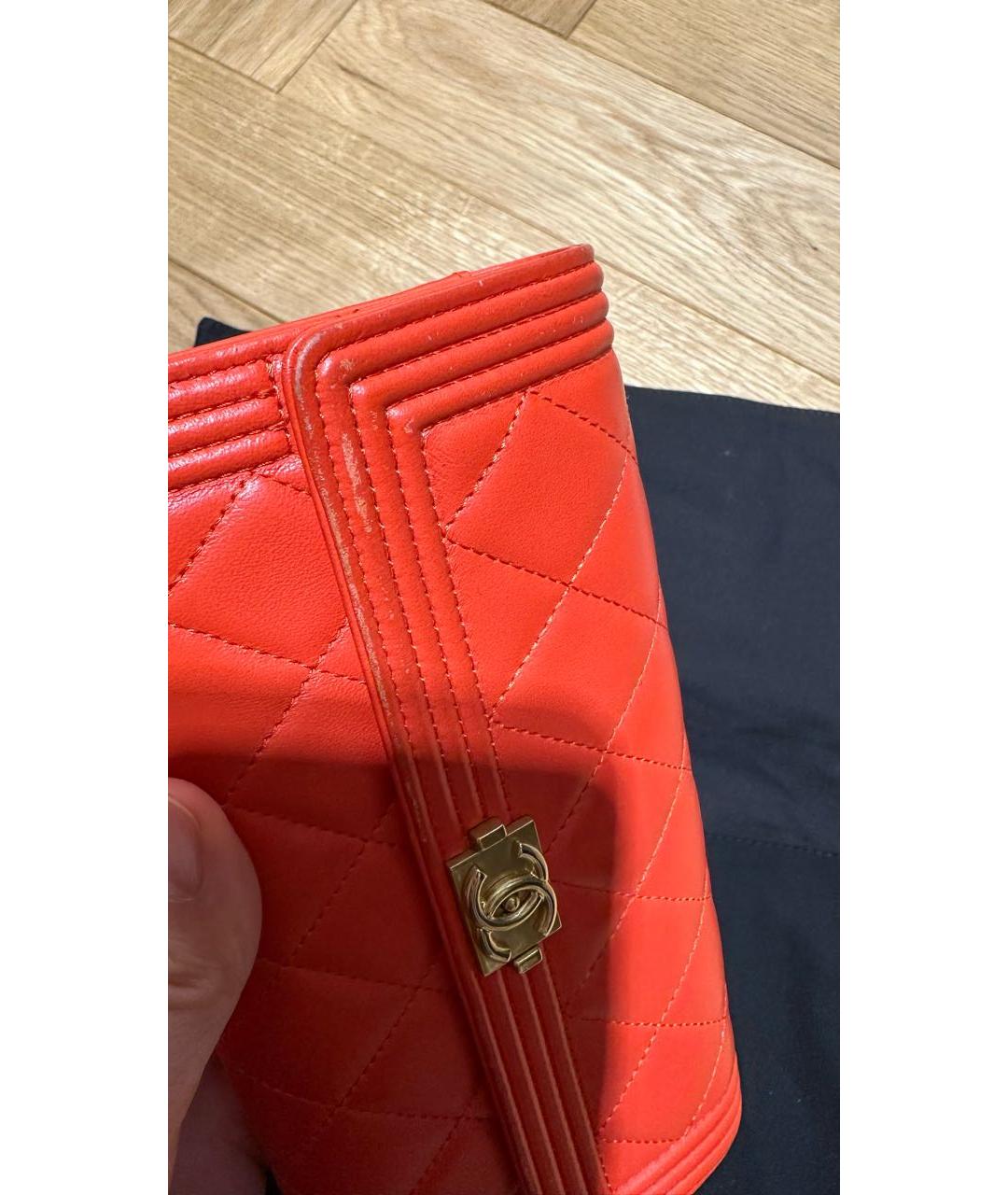 CHANEL PRE-OWNED Красный кожаный кошелек, фото 7