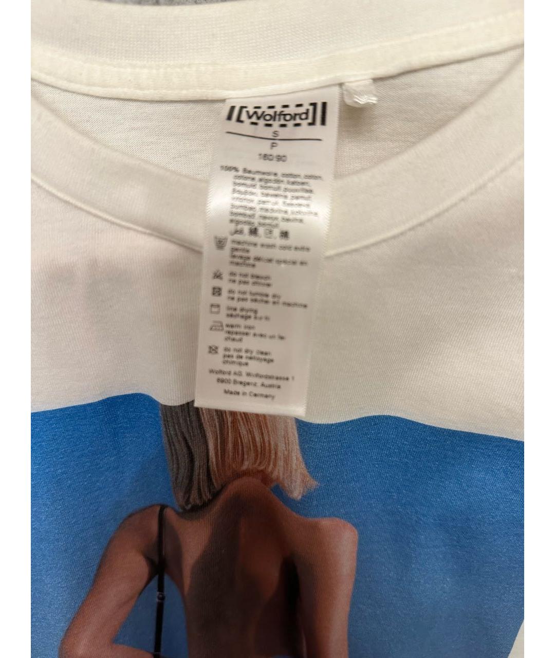 WOLFORD Белая хлопковая футболка, фото 5