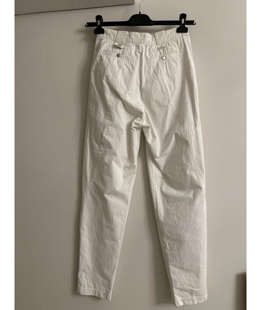ISABEL MARANT Белые хлопковые брюки широкие, фото 2