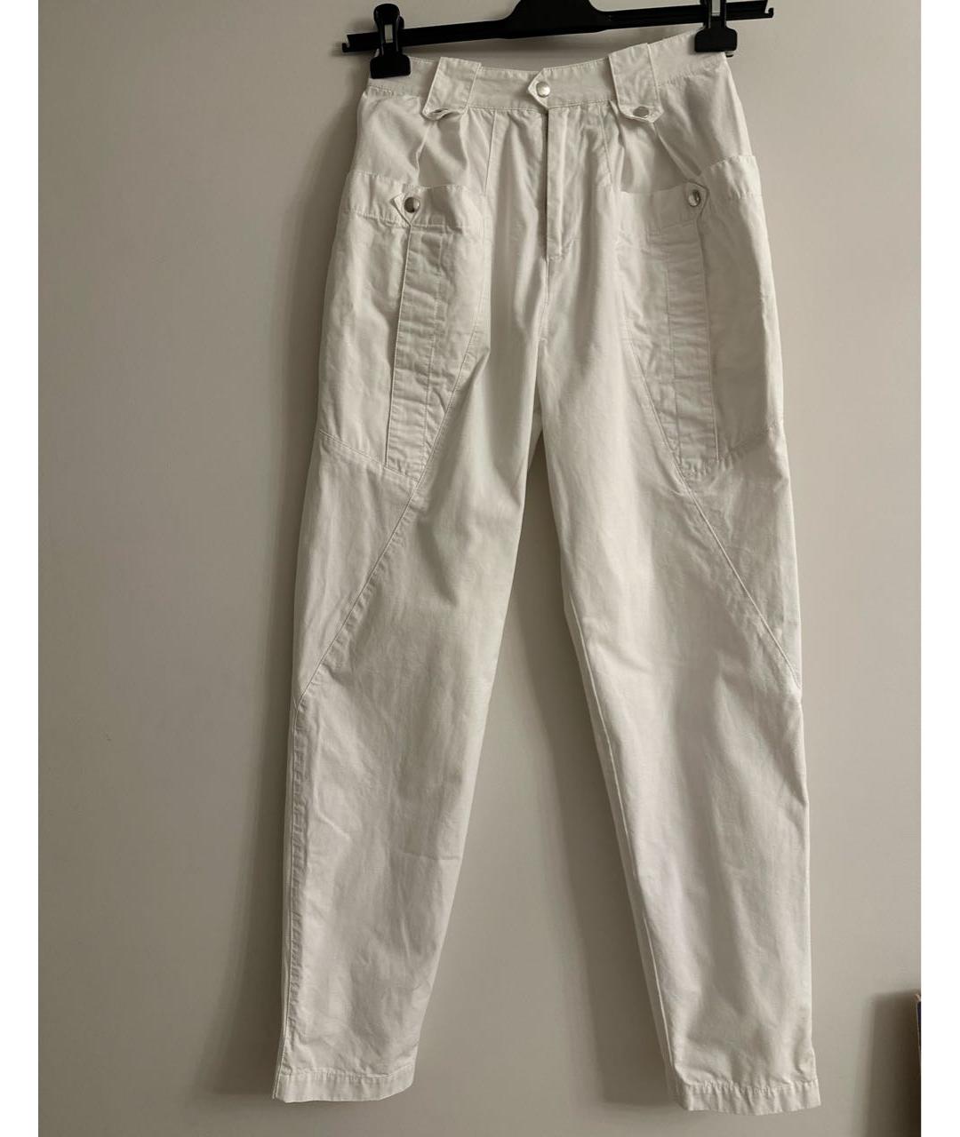 ISABEL MARANT Белые хлопковые брюки широкие, фото 5