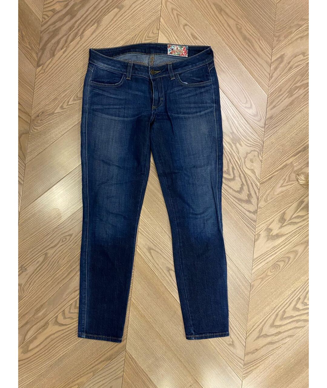 SI-JAY Синие хлопко-полиэстеровые джинсы слим, фото 5