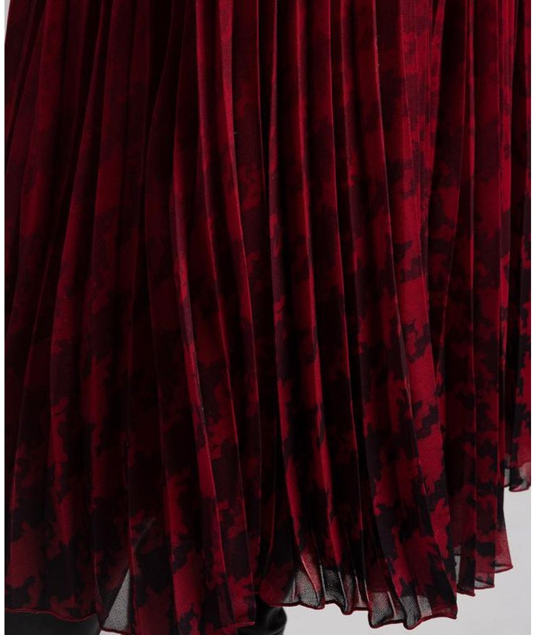 ERMANNO SCERVINO Красная полиэстеровая юбка макси, фото 3