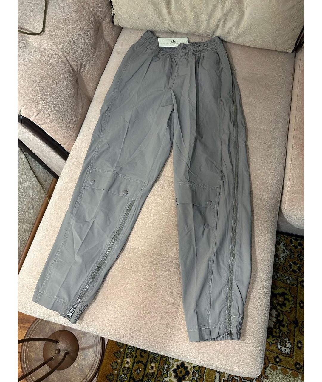 ADIDAS BY STELLA MCCARTNEY Бежевые полиамидовые прямые брюки, фото 6