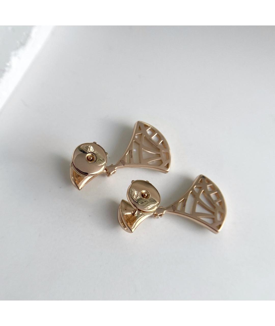 BVLGARI Белые серьги из розового золота, фото 3