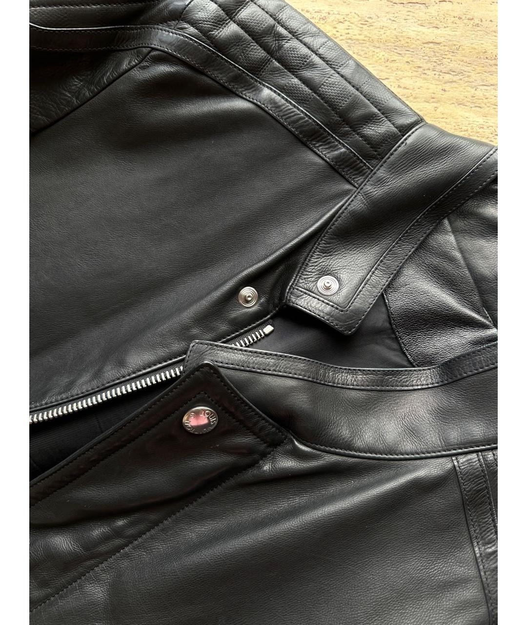 LOUIS VUITTON PRE-OWNED Черная кожаная куртка, фото 5
