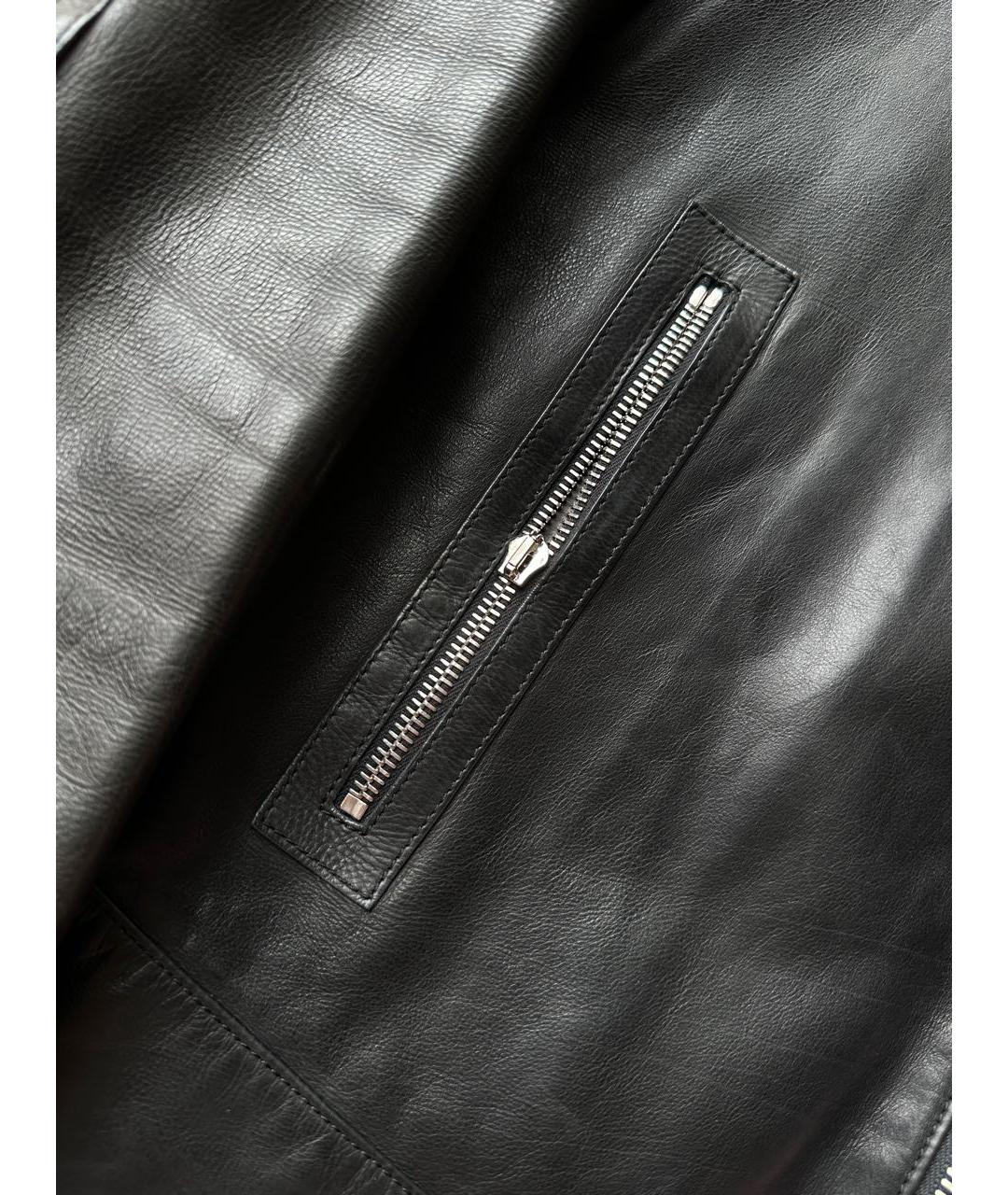 LOUIS VUITTON PRE-OWNED Черная кожаная куртка, фото 6