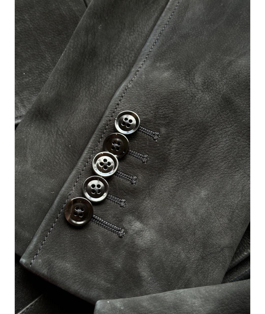 TOM FORD Антрацитовый кожаный пиджак, фото 5