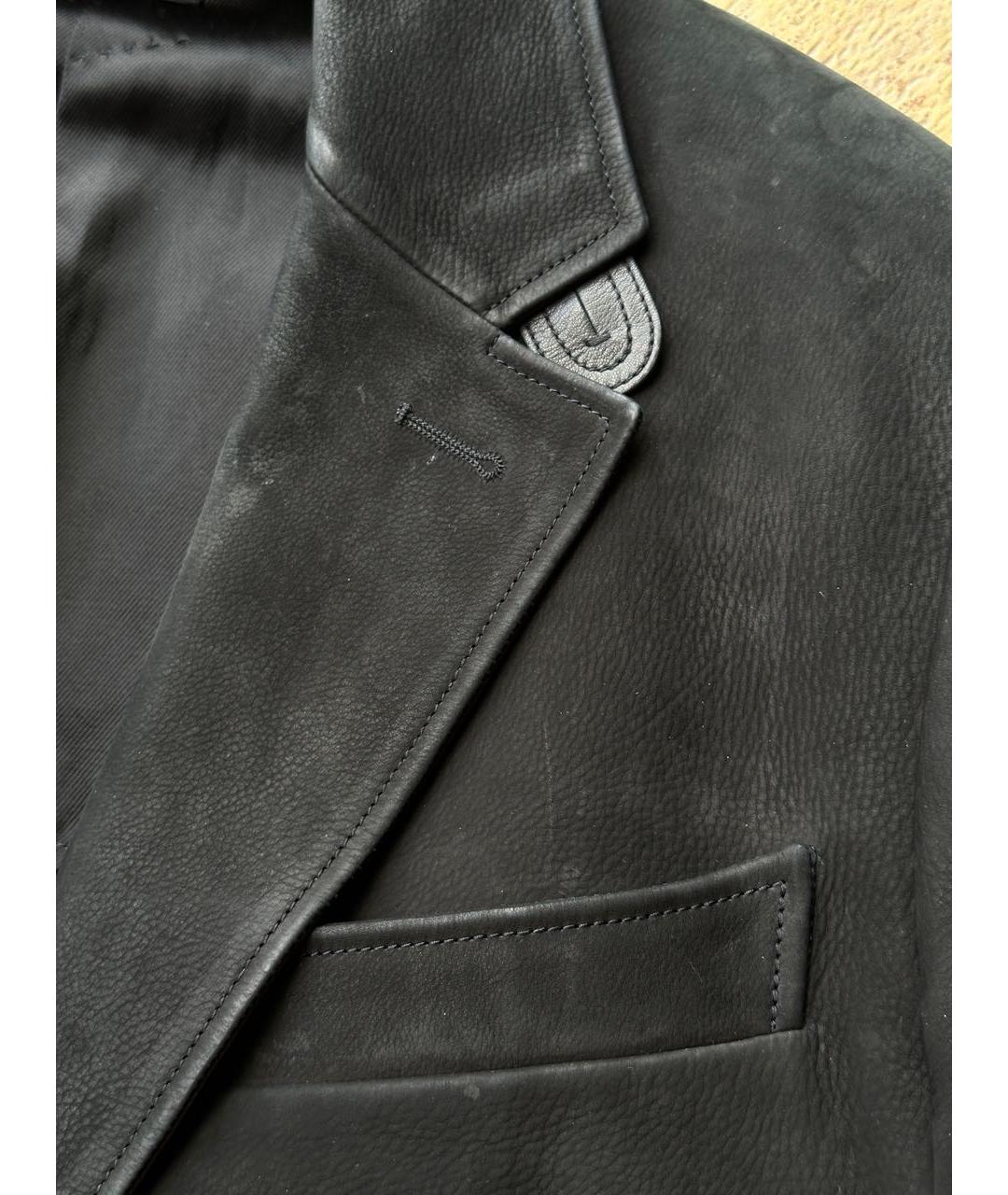 TOM FORD Антрацитовый кожаный пиджак, фото 7