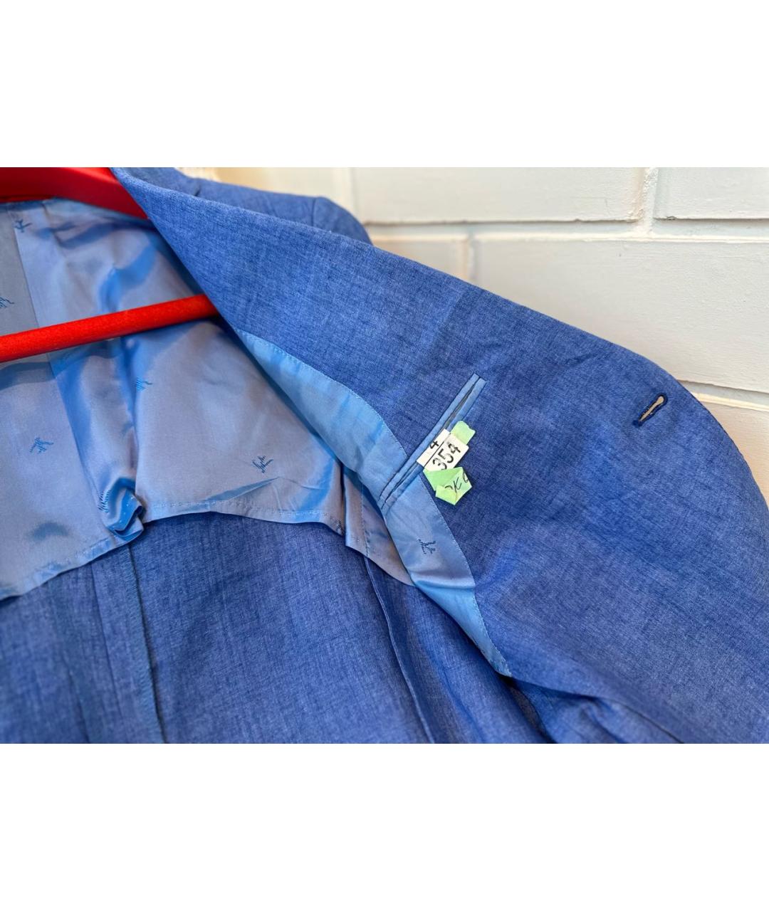 ISAIA Голубой льняной пиджак, фото 6