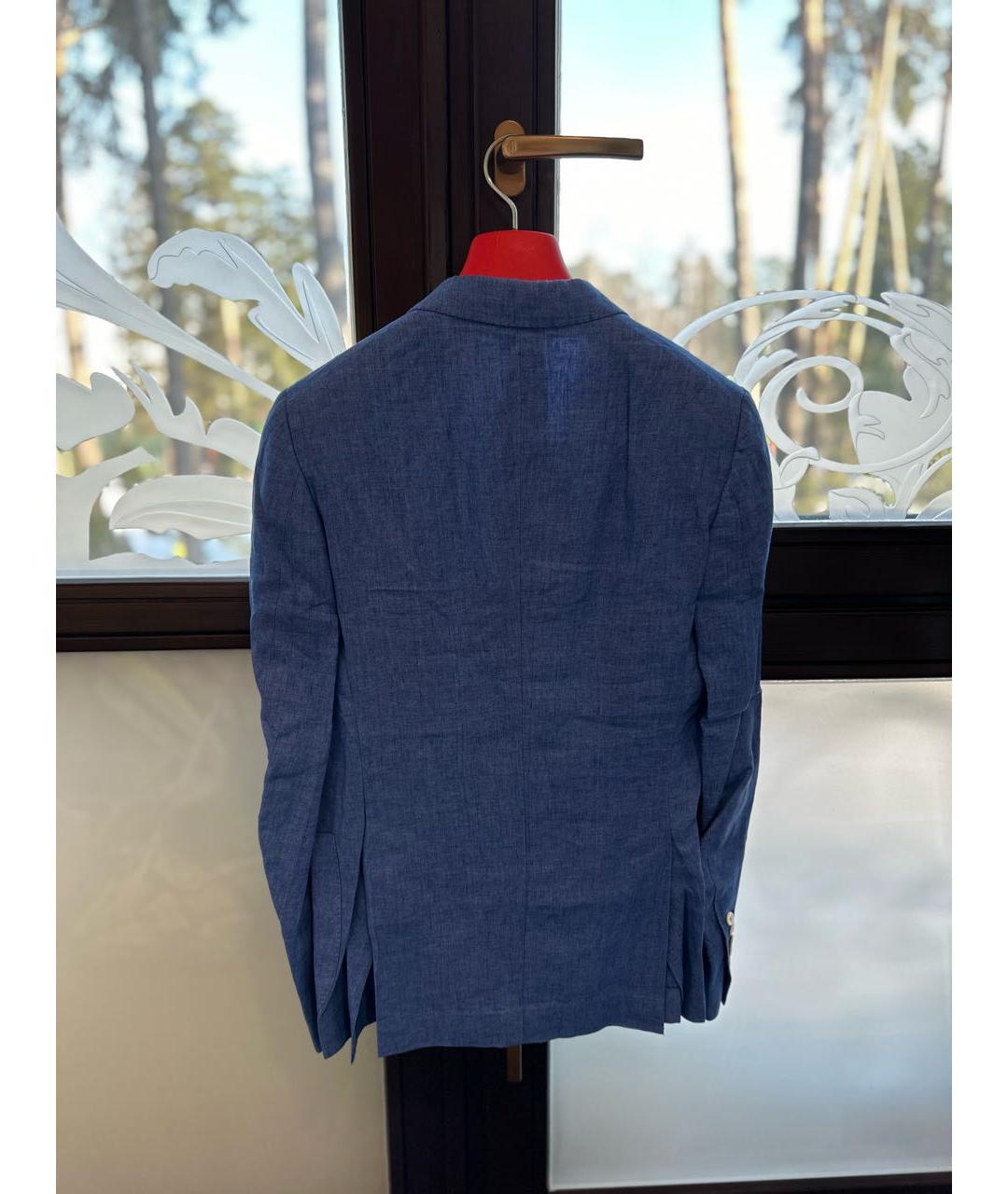 ISAIA Голубой льняной пиджак, фото 2