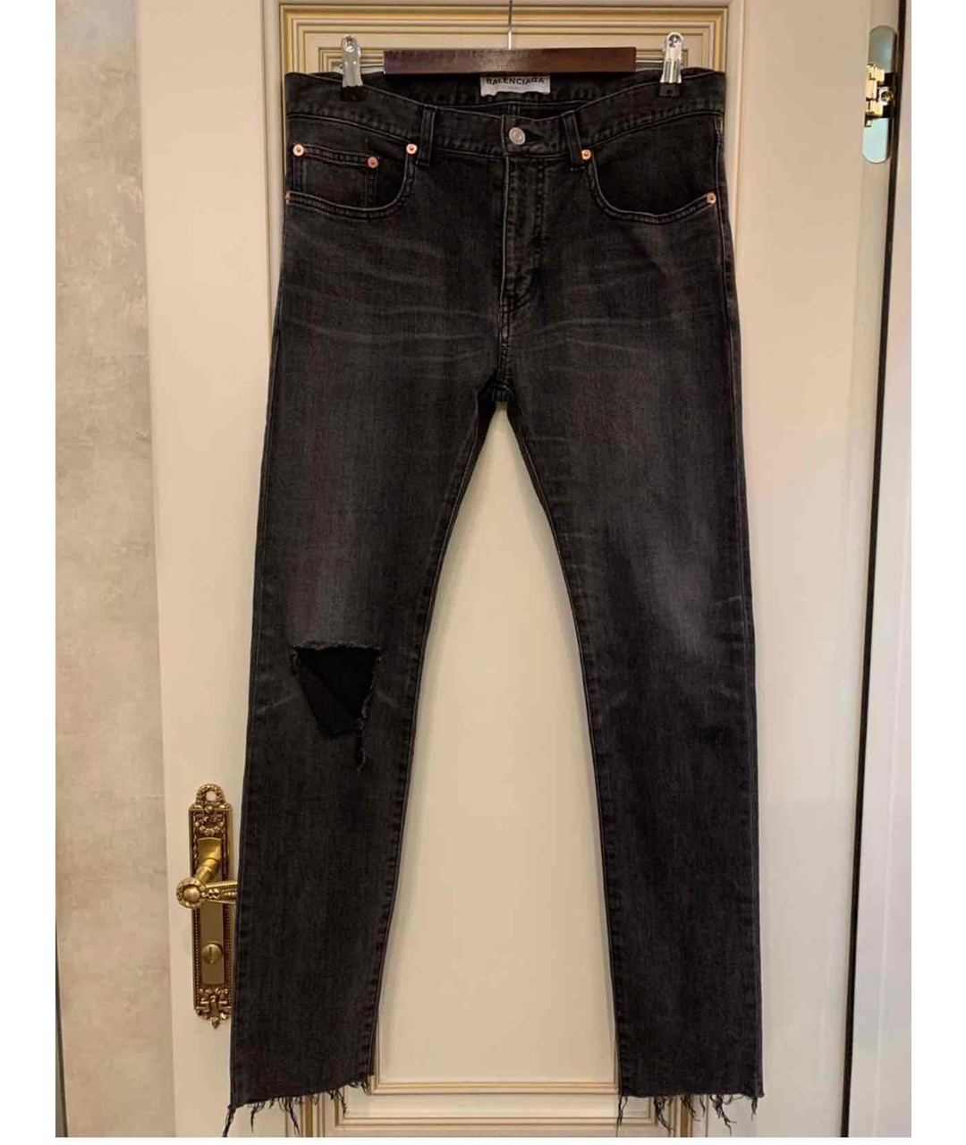BALENCIAGA Серые прямые джинсы, фото 3