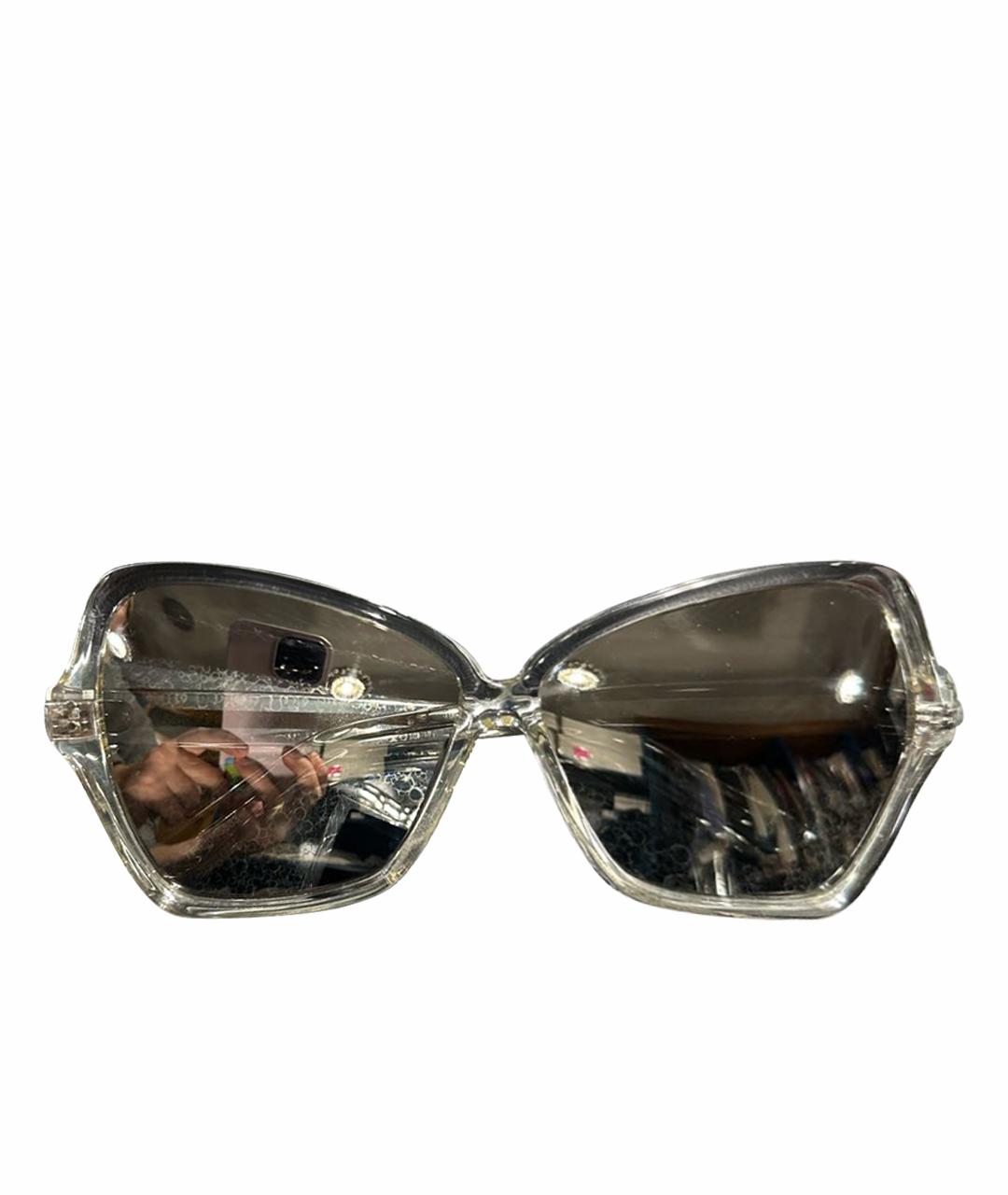 CELINE PRE-OWNED Серебряные пластиковые солнцезащитные очки, фото 1