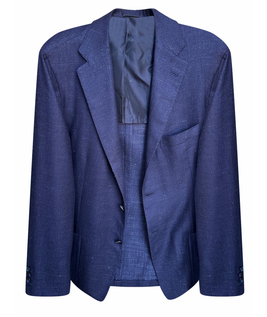 KITON Темно-синий кашемировый пиджак, фото 1