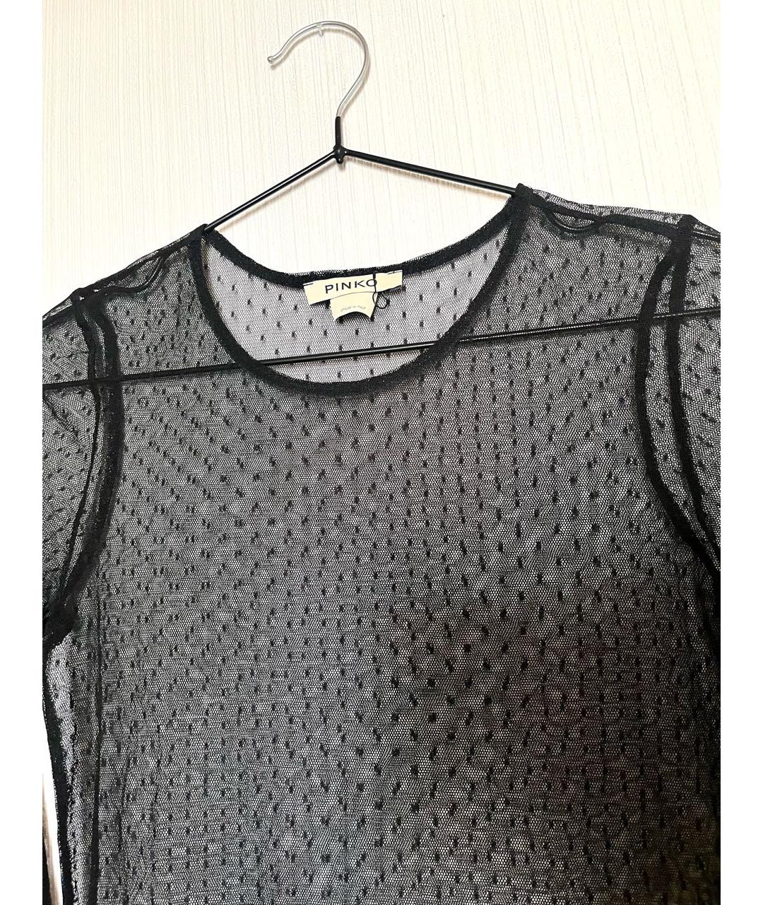 PINKO Черная кружевная блузы, фото 3