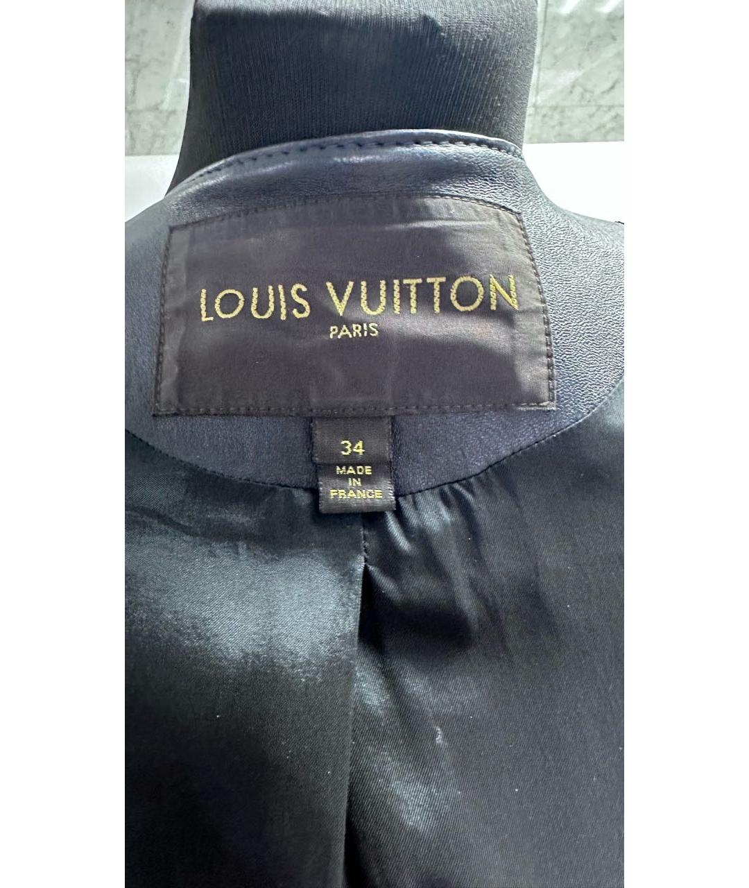 LOUIS VUITTON Черная кожаная куртка, фото 3