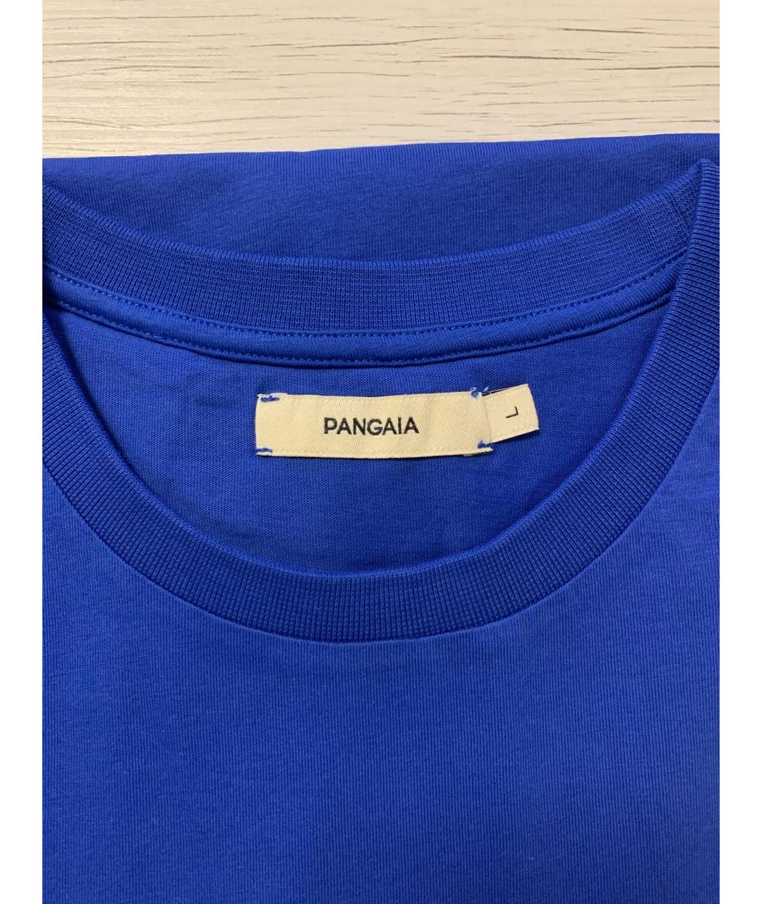 THE PANGAIA Синяя хлопковая футболка, фото 3