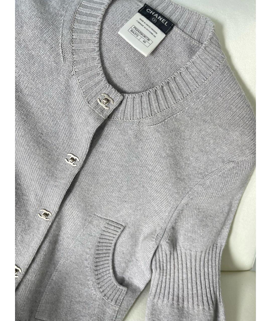 CHANEL Серое кашемировое повседневное платье, фото 5