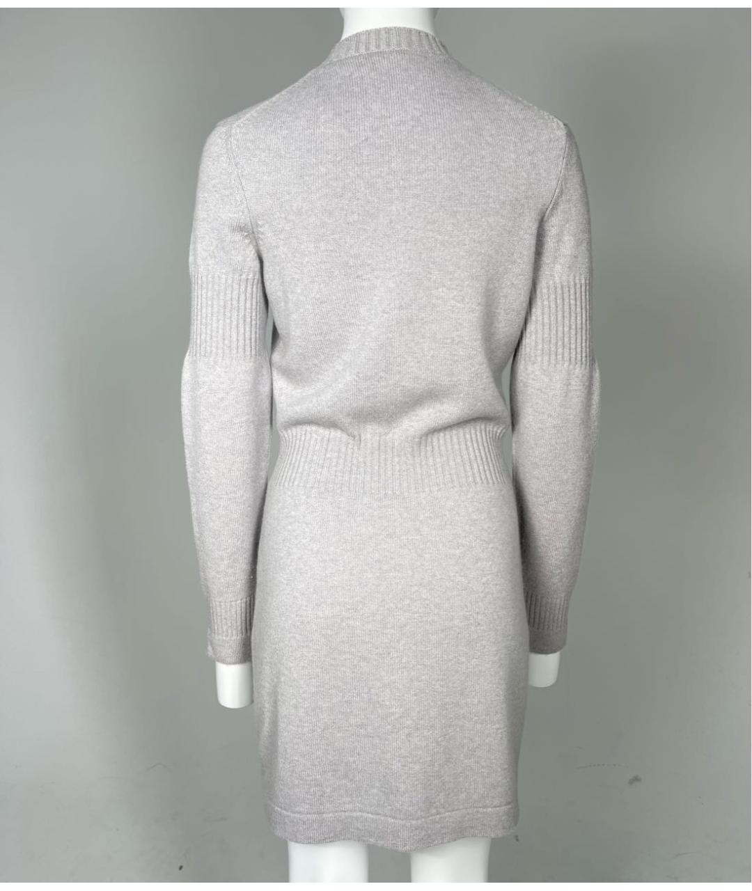 CHANEL Серое кашемировое повседневное платье, фото 4