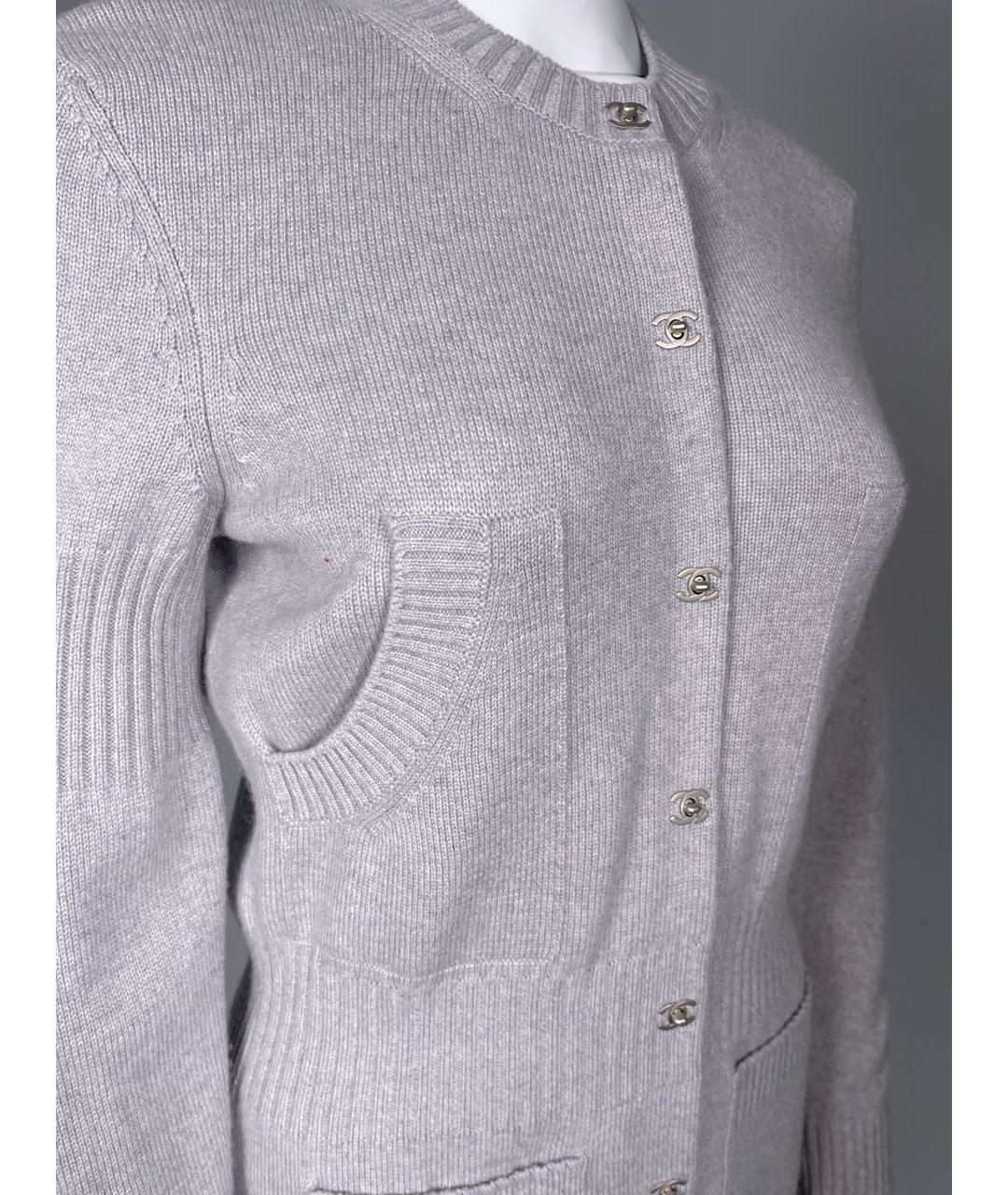 CHANEL Серое кашемировое повседневное платье, фото 2