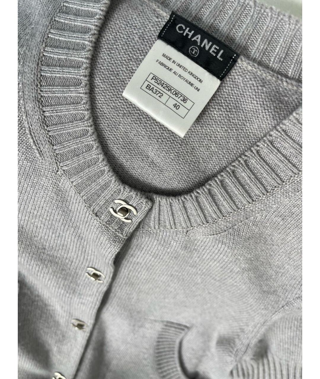 CHANEL Серое кашемировое повседневное платье, фото 6