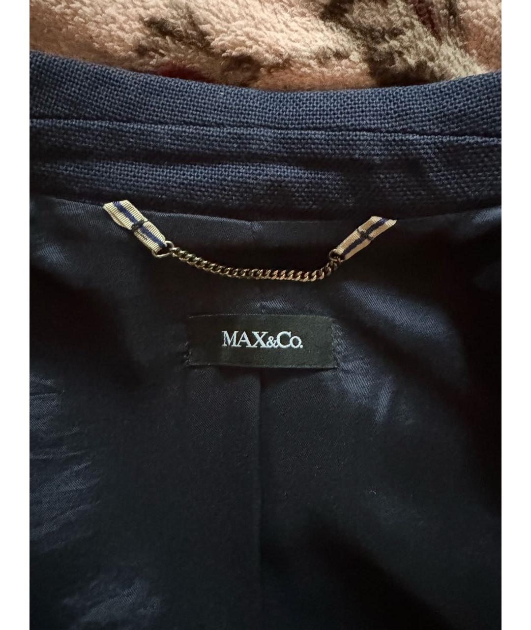 MAX&CO Темно-синий хлопковый жакет/пиджак, фото 4