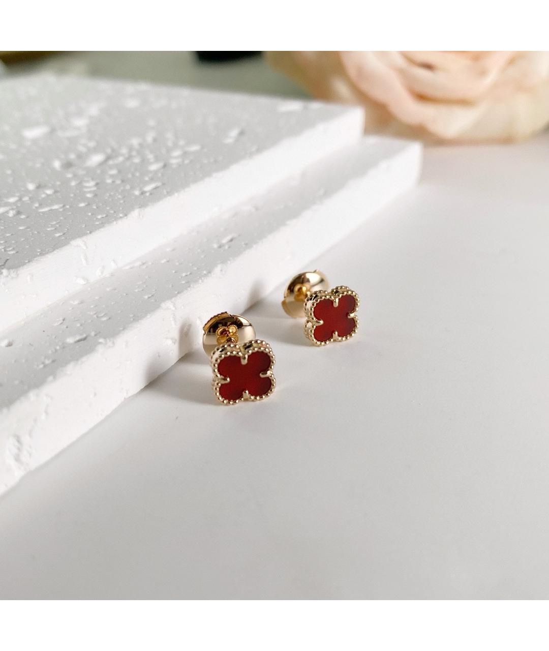 VAN CLEEF & ARPELS Красные серьги из желтого золота, фото 3