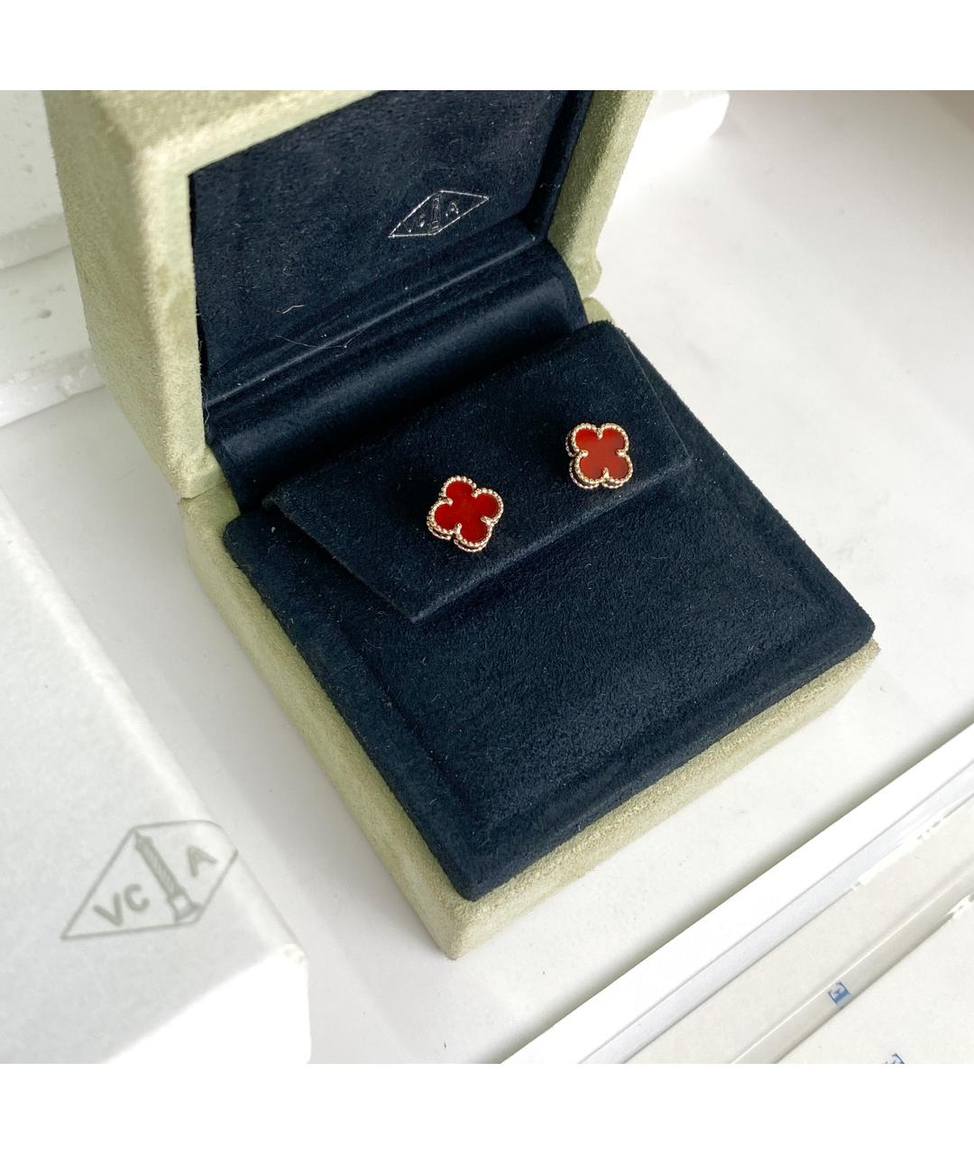 VAN CLEEF & ARPELS Красные серьги из желтого золота, фото 2
