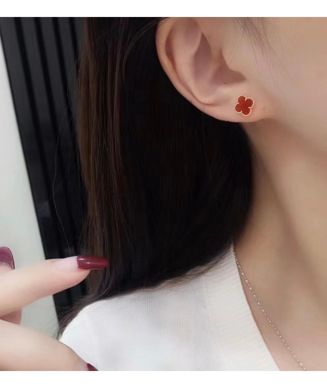 VAN CLEEF & ARPELS Красные серьги из желтого золота, фото 5