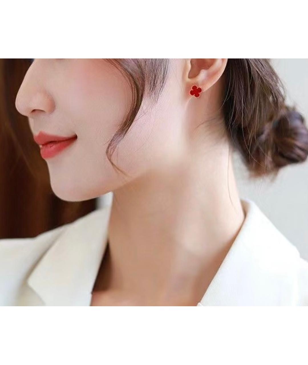 VAN CLEEF & ARPELS Красные серьги из желтого золота, фото 6