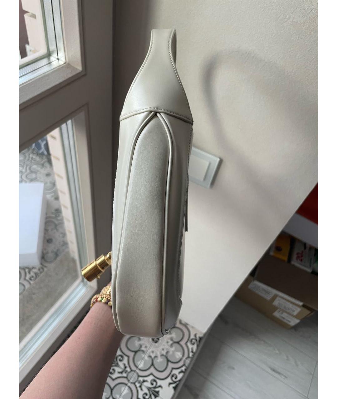 GUCCI Белая кожаная сумка с короткими ручками, фото 3