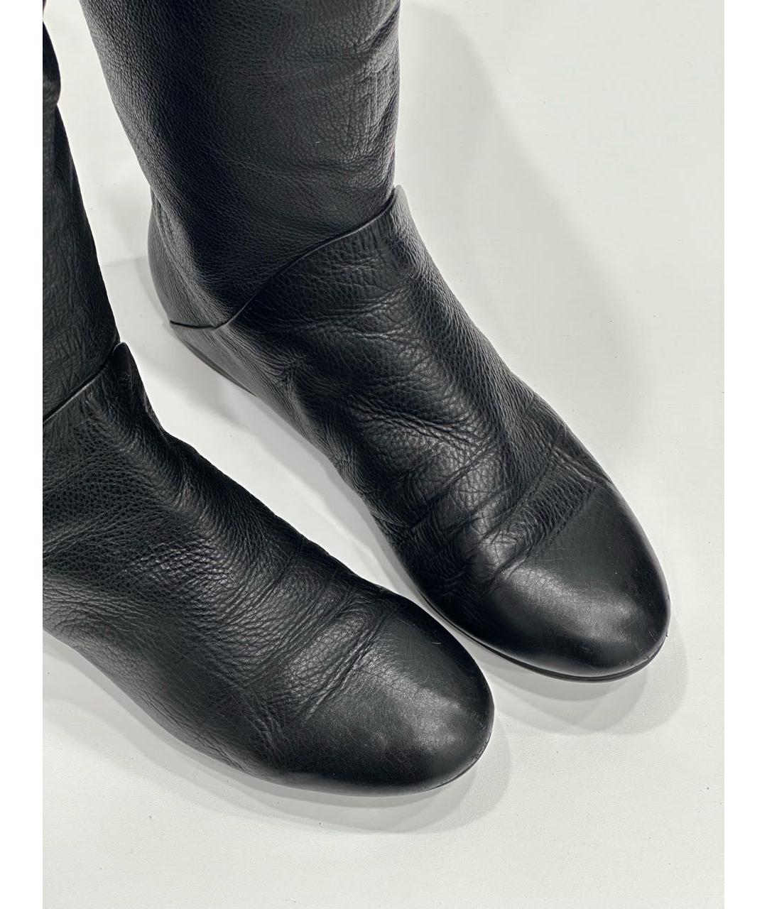 GIUSEPPE ZANOTTI DESIGN Черные кожаные ботфорты, фото 3