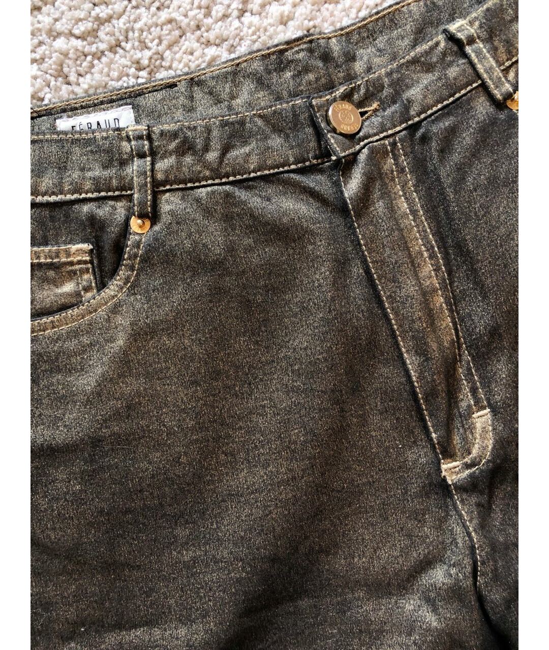 LOUIS FERAUD Хлопко-эластановые прямые джинсы, фото 4