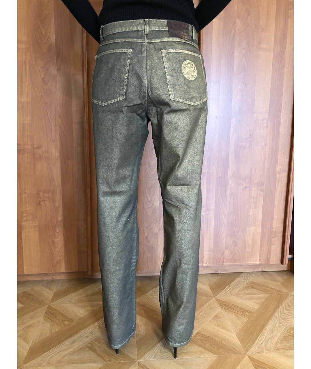 LOUIS FERAUD Хлопко-эластановые прямые джинсы, фото 8
