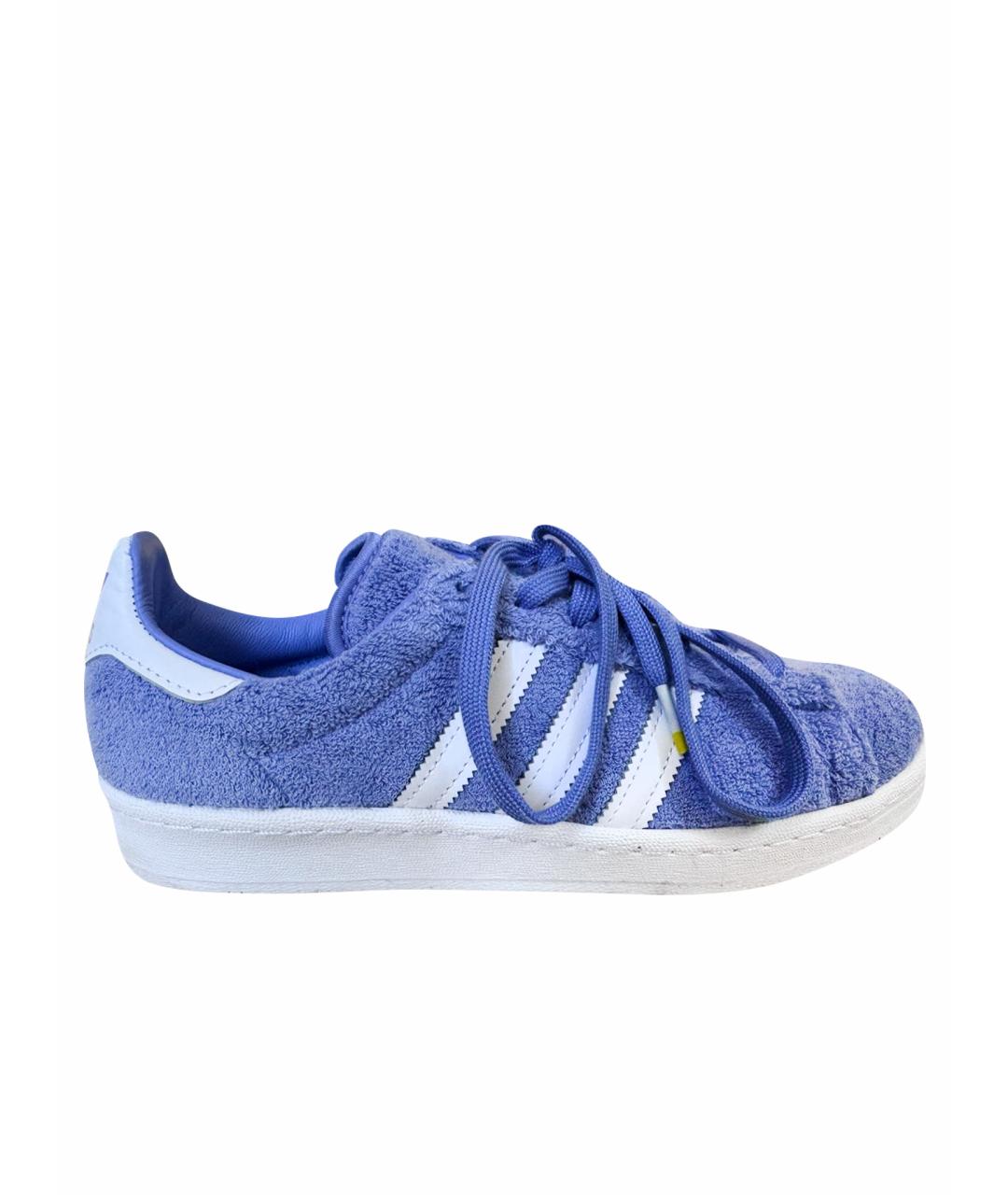 ADIDAS Голубые текстильные кеды, фото 1