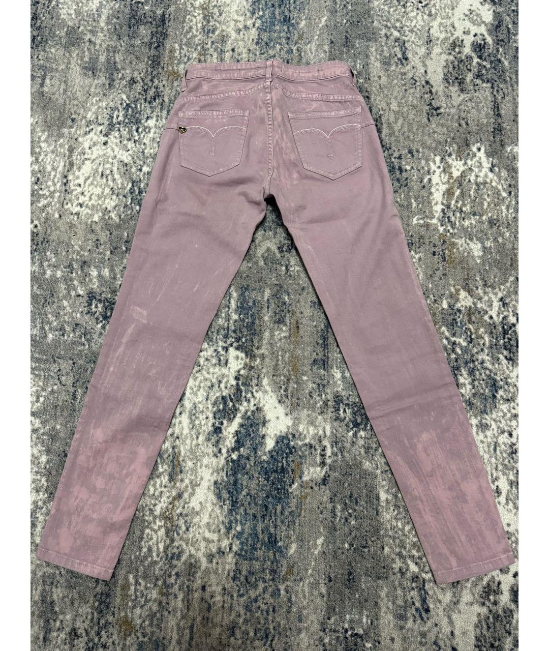 TWIN-SET Розовые хлопковые джинсы слим, фото 2